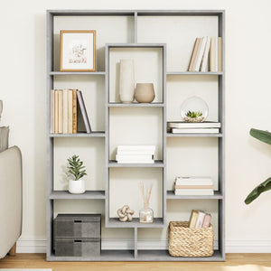vidaXL Bibliothèque Gris Ciment 102x29x143 cm Aggloméré