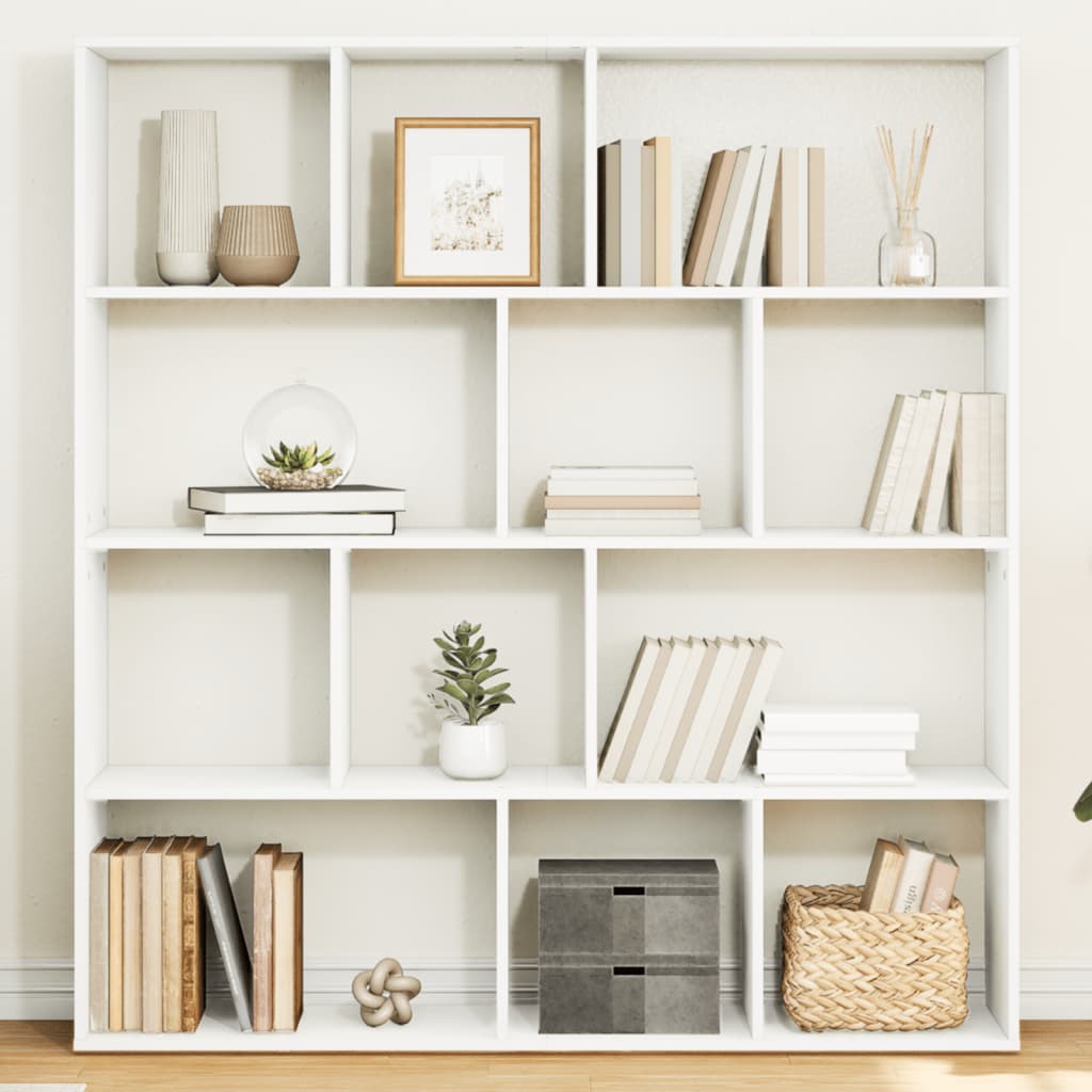 Weißes Bücherregal 132x29x141,5 cm