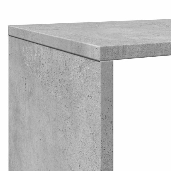 vidaXL Bibliothèque Gris Ciment 132x29x141,5 cm Bois d'ingénierie