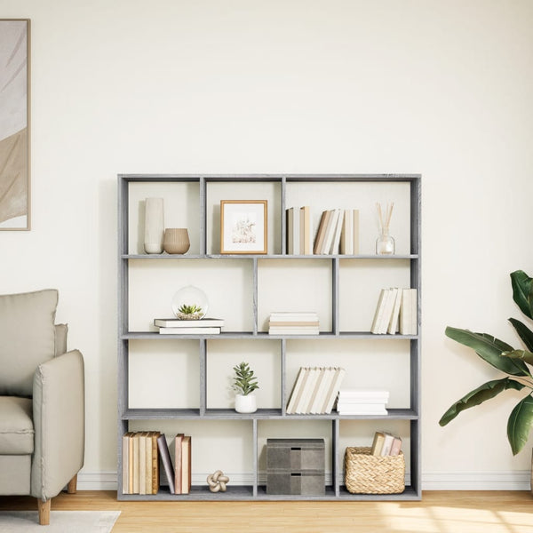 Bücherregal Grau Sonoma 132x29x141,5 cm