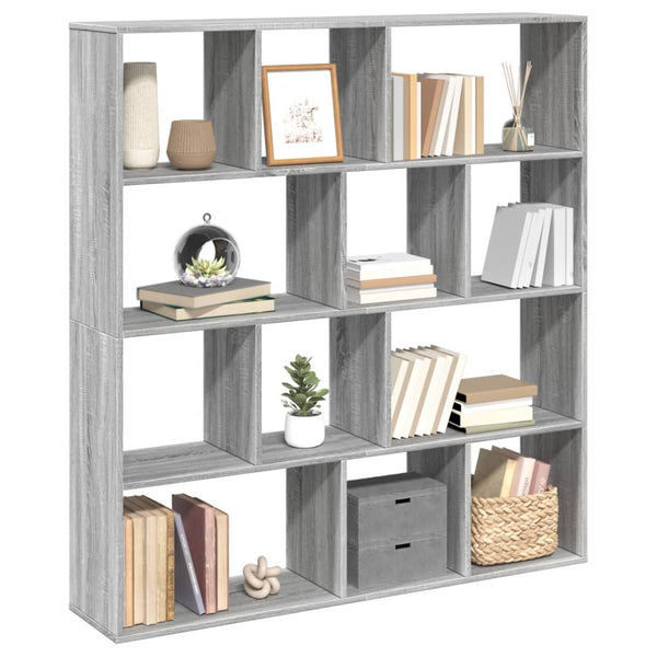 Bücherregal Grau Sonoma 132x29x141,5 cm