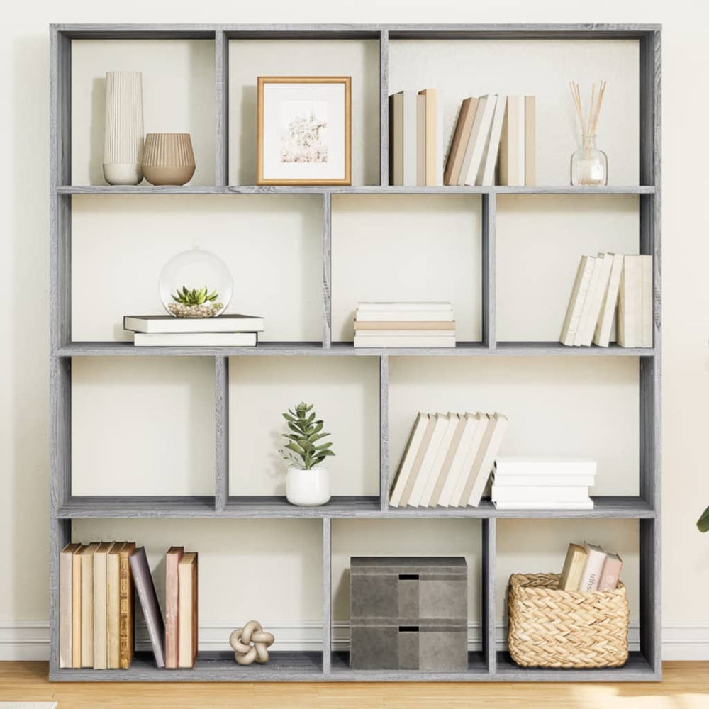 Bücherregal Grau Sonoma 132x29x141,5 cm