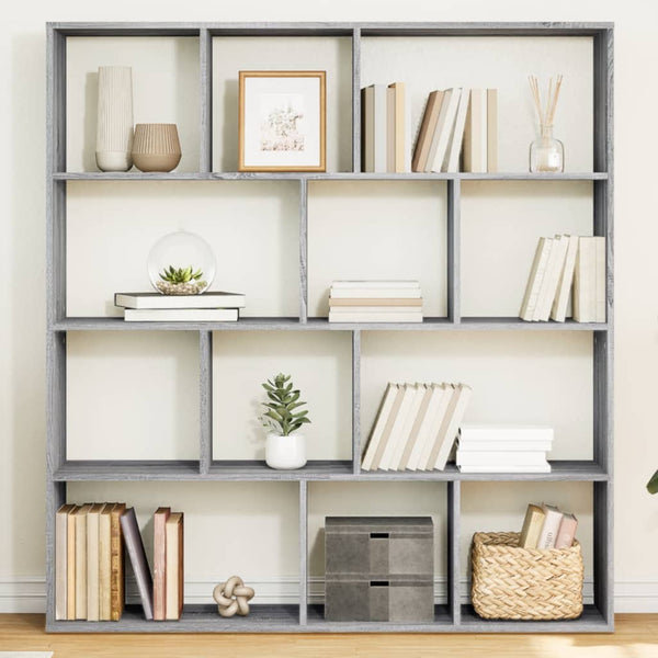 Bücherregal Grau Sonoma 132x29x141,5 cm