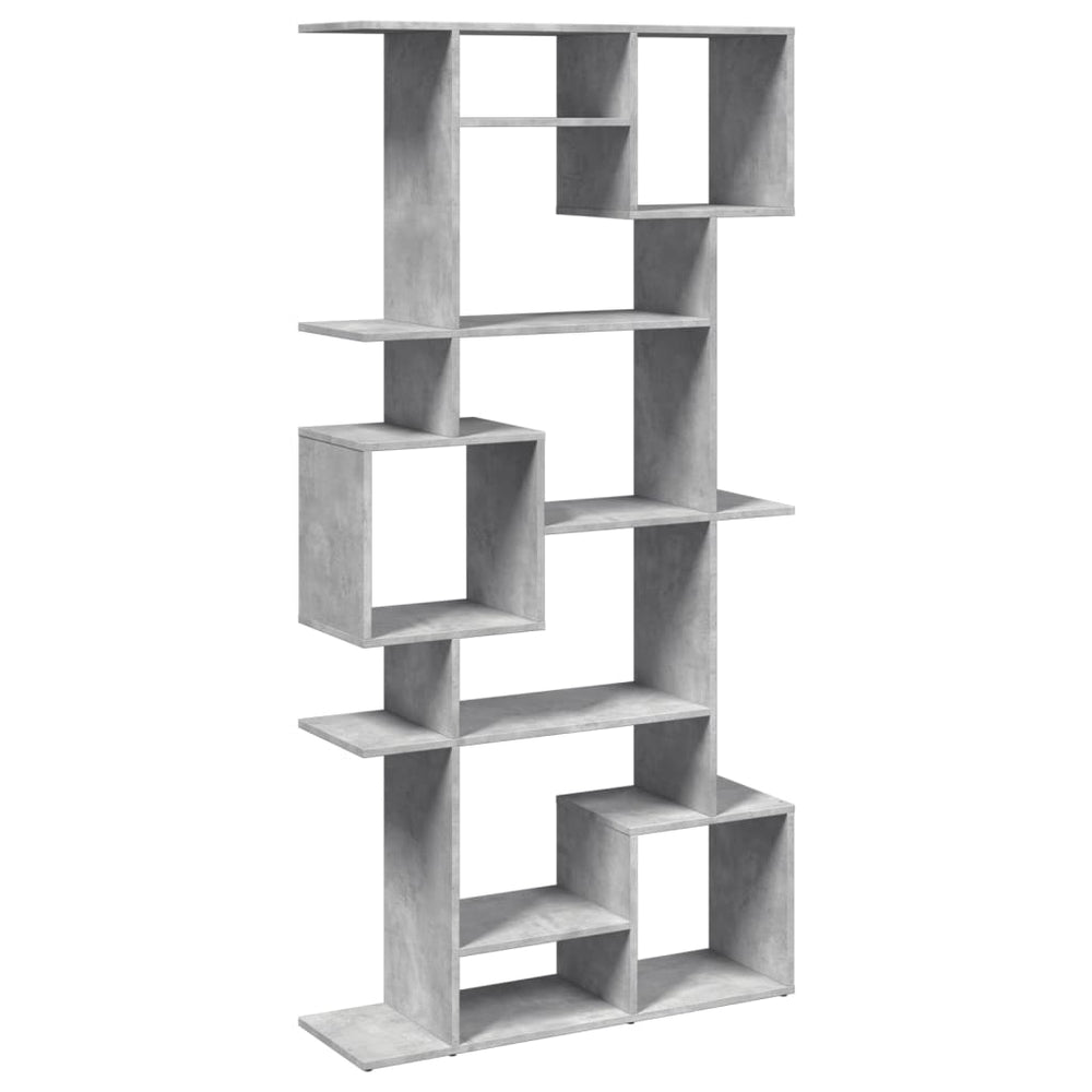 Betongraues Bücherregal, 92x29x188 cm