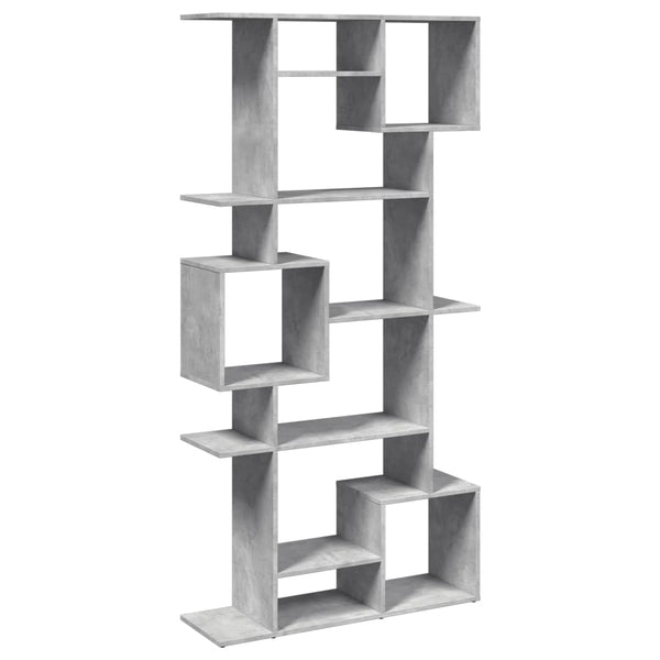 Betongraues Bücherregal, 92x29x188 cm