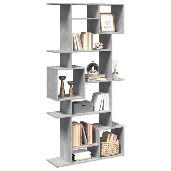 Betongraues Bücherregal, 92x29x188 cm