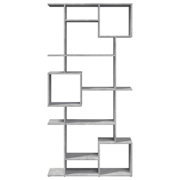 Betongraues Bücherregal, 92x29x188 cm