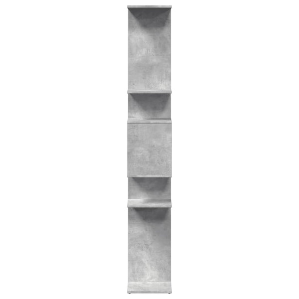 Betongraues Bücherregal, 92x29x188 cm