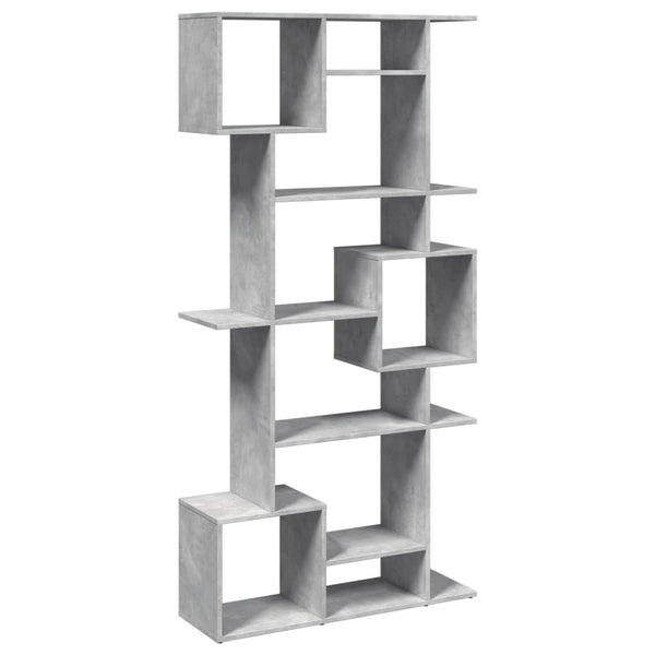 Betongraues Bücherregal, 92x29x188 cm