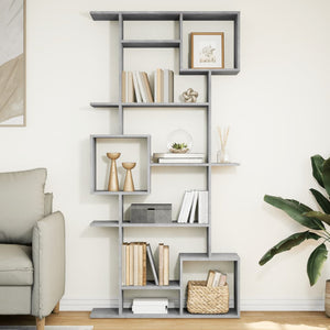 Betongraues Bücherregal, 92x29x188 cm