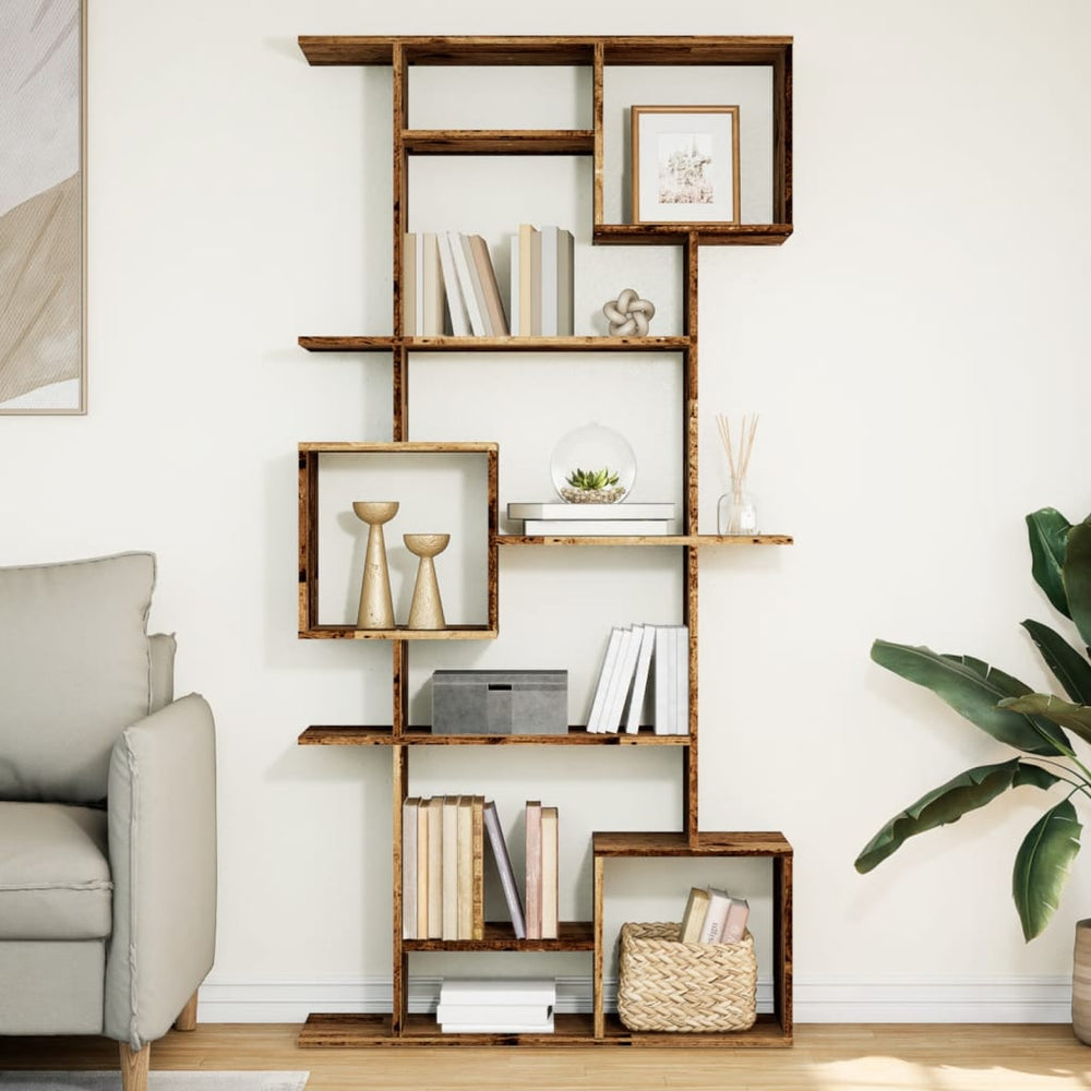 Bücherregal in Altholz-Optik, 188 cm hoch