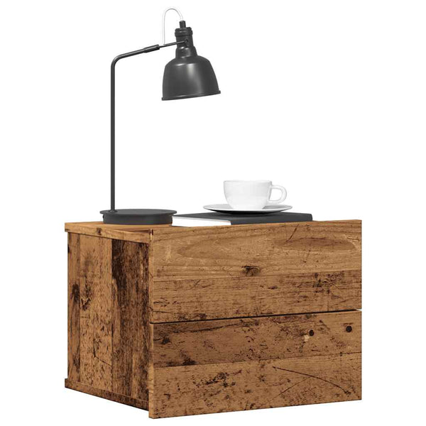 Wand-Nachttisch Altholz-Optik 40 cm