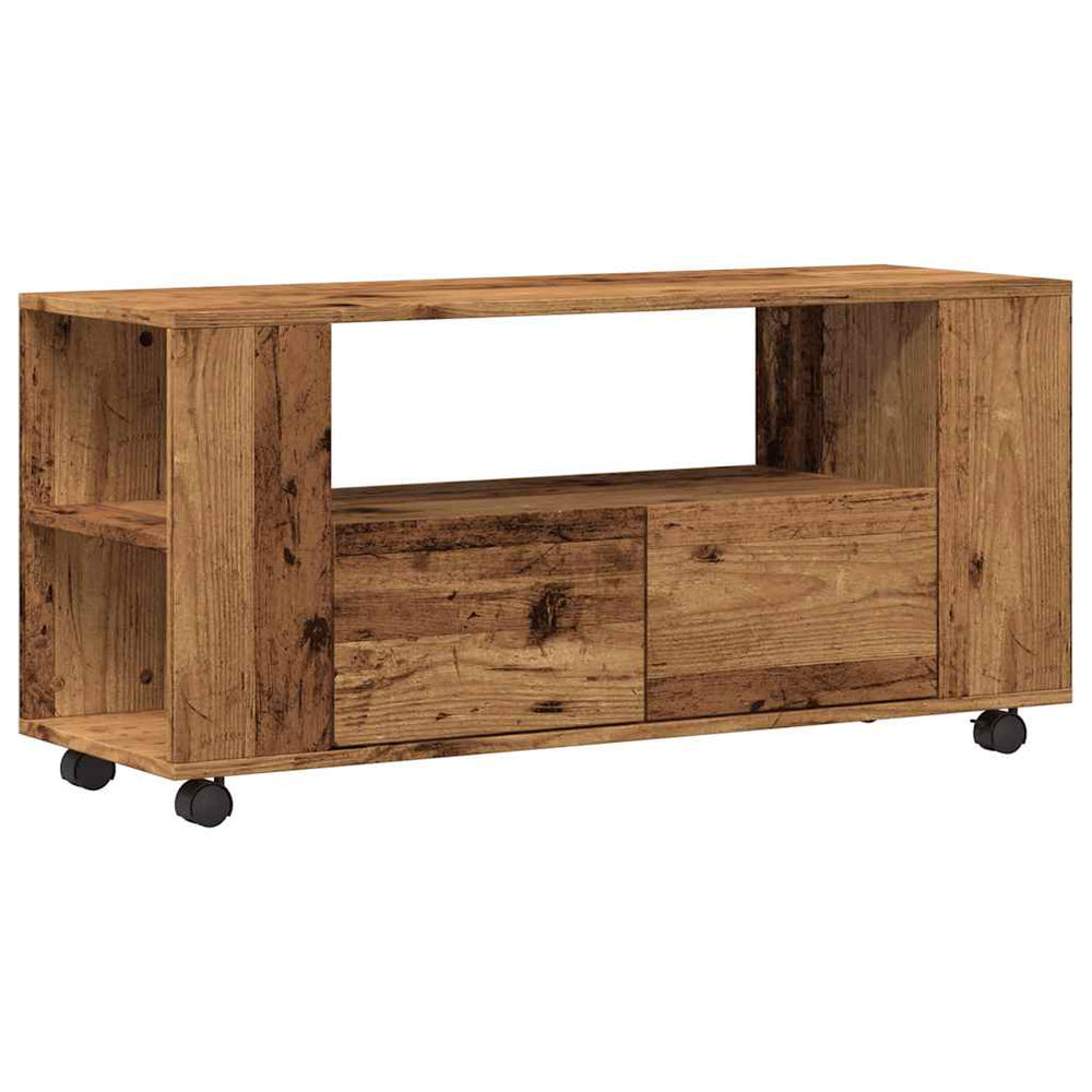 TV-Schrank Altholz-Optik mit Rollen