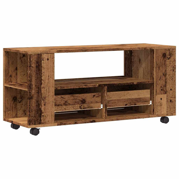 TV-Schrank Altholz-Optik mit Rollen