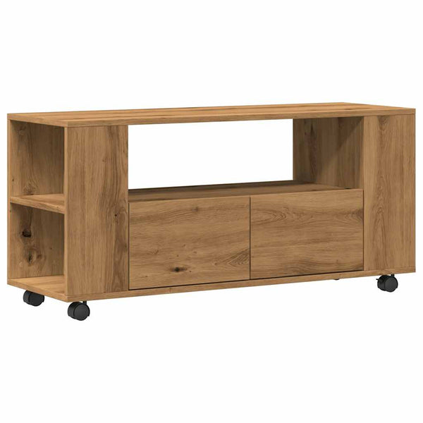 TV-Schrank Artisan Eiche mit Rollen