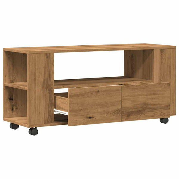 TV-Schrank Artisan Eiche mit Rollen