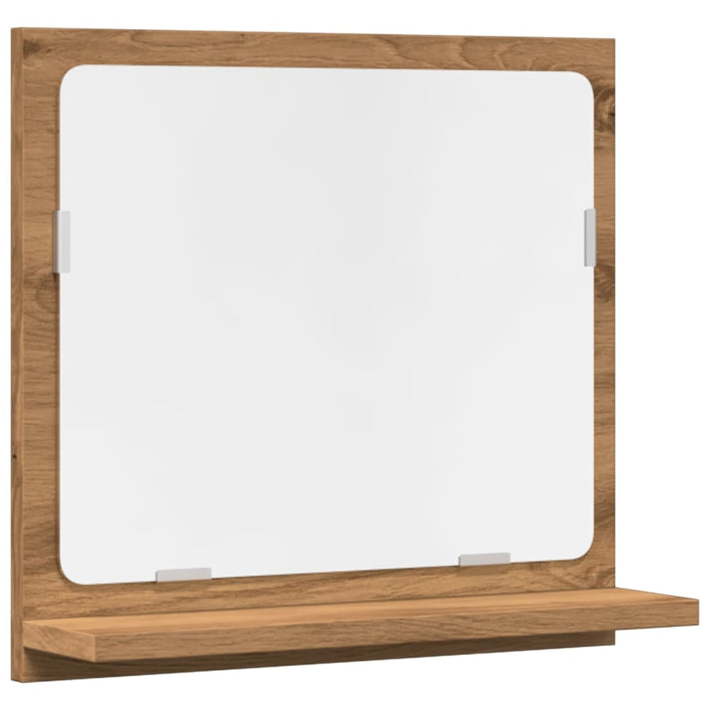 vidaXL Miroir de salle de bain avec étagère chêne artisan 40x11x37 cm bois d'ingénierie