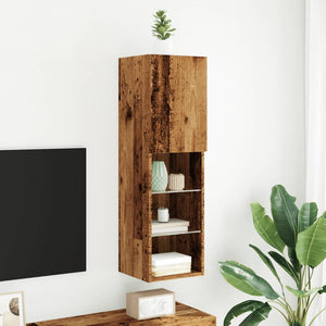 TV-Schrank mit LED Altholz-Optik 102cm