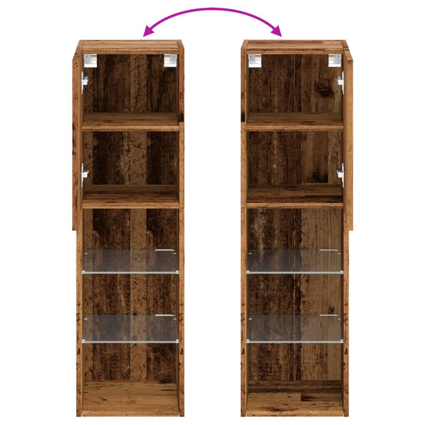 TV-Schrank mit LED Altholz-Optik 102cm