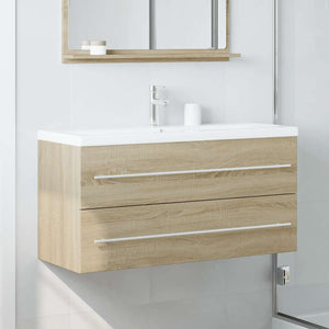 Waschbeckenunterschrank Sonoma-Eiche 100 cm