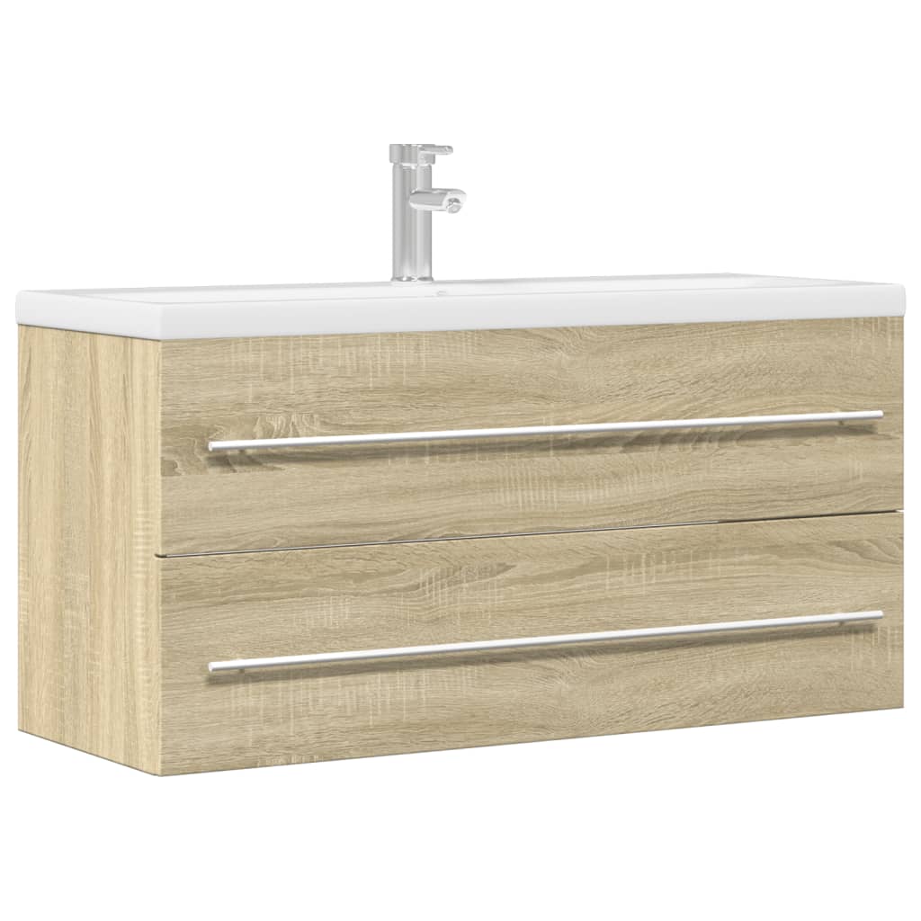 Waschbeckenunterschrank Sonoma-Eiche 100 cm