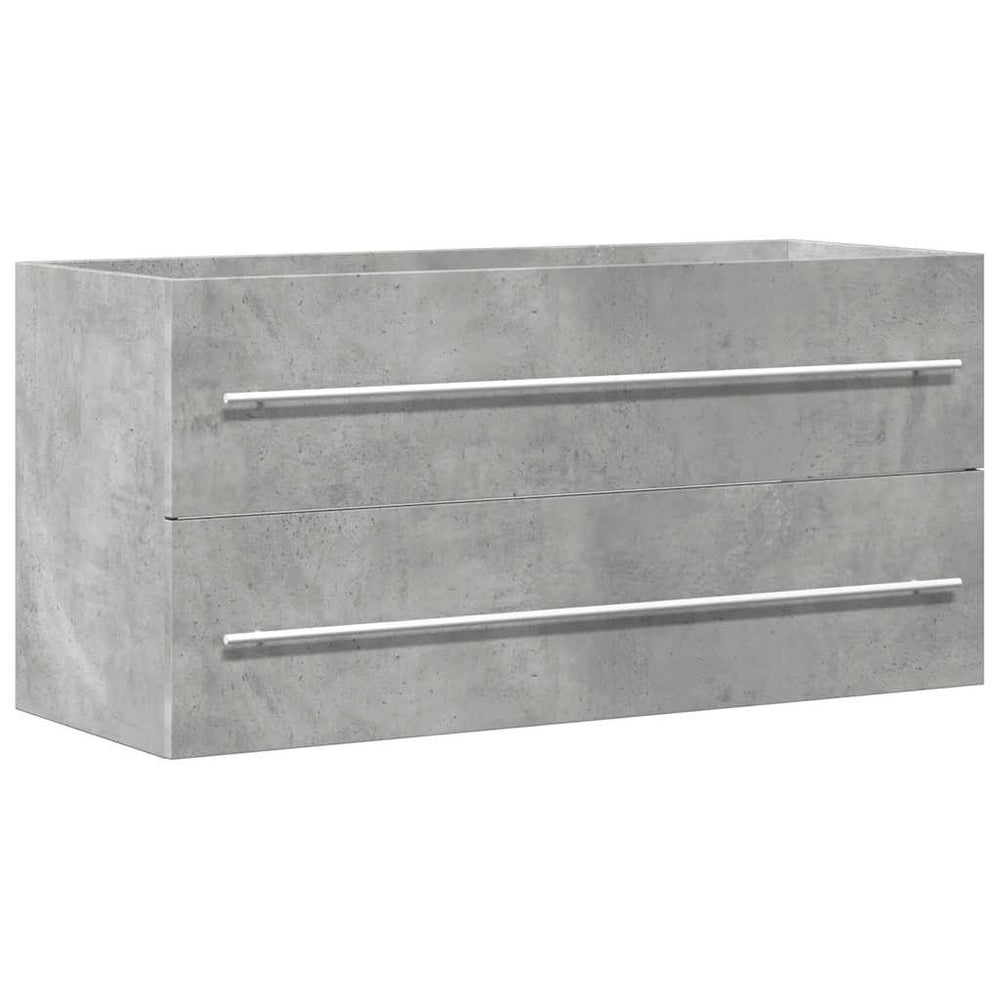 vidaXL Meuble sous-lavabo Gris béton 100x38,5x48 cm Bois d'ingénierie