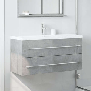 Waschbeckenunterschrank Betongrau 100 cm