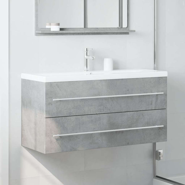 Waschbeckenunterschrank Betongrau 100 cm