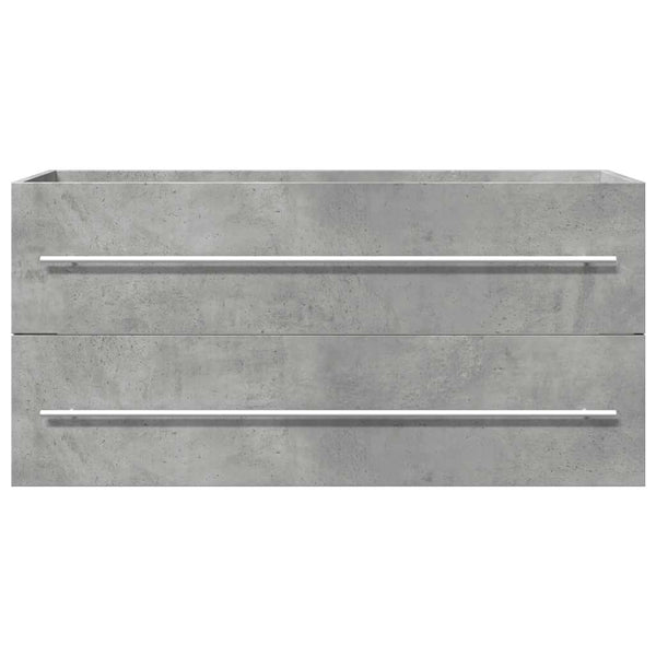 Waschbeckenunterschrank Betongrau 100 cm