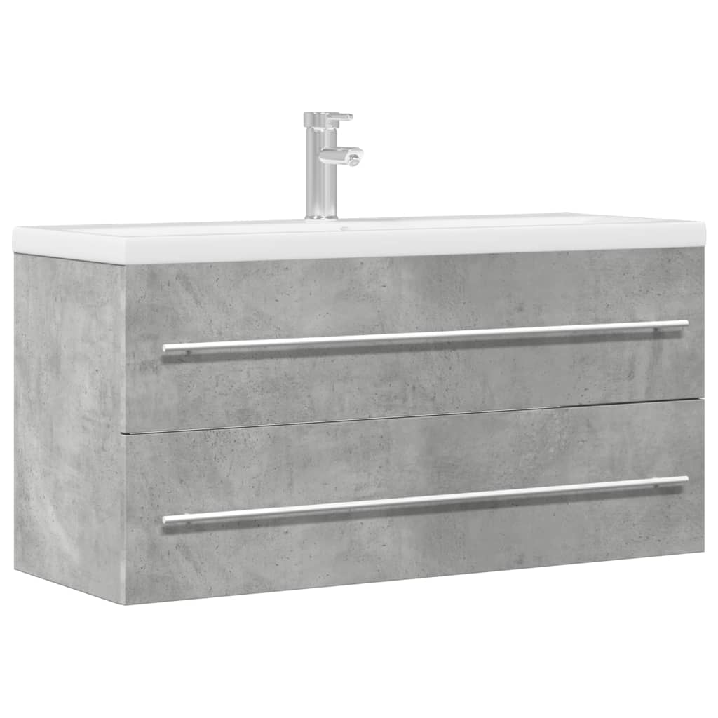 Waschbeckenunterschrank Betongrau 100 cm