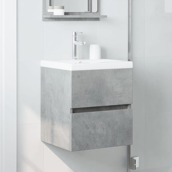 Betongrauer Waschbeckenunterschrank, 41 cm