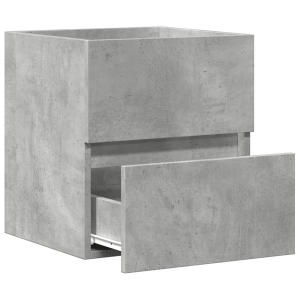 Betongrauer Waschbeckenunterschrank, 41 cm