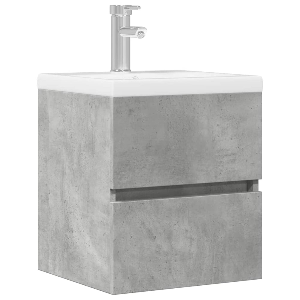 Betongrauer Waschbeckenunterschrank, 41 cm