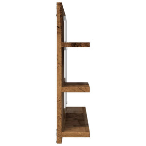 Badspiegel mit Ablagen Altholz 90x45 cm