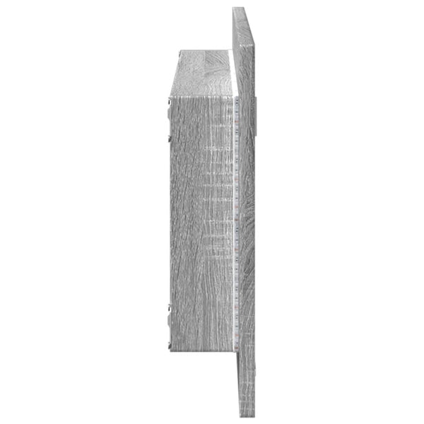 LED Badspiegel Grau Sonoma 100 cm
