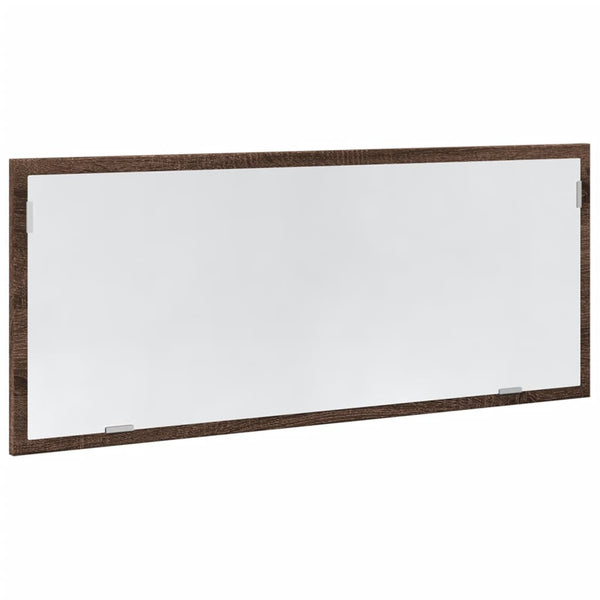 LED Badspiegel Braun Eiche 100 cm