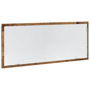 LED Badspiegel Altholz-Optik 100cm