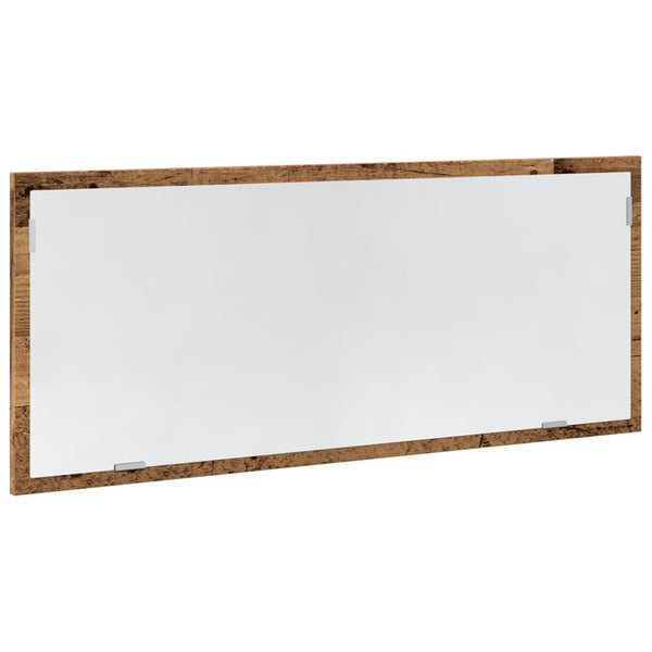 LED Badspiegel Altholz-Optik 100cm