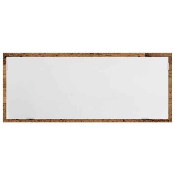 LED Badspiegel Altholz-Optik 100cm