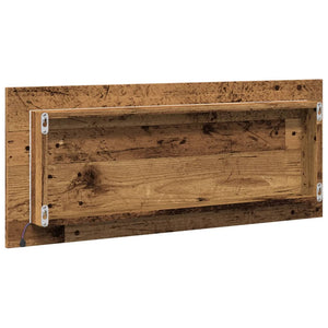 LED Badspiegel Altholz-Optik 100cm
