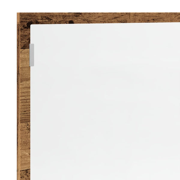 LED Badspiegel Altholz-Optik 100cm