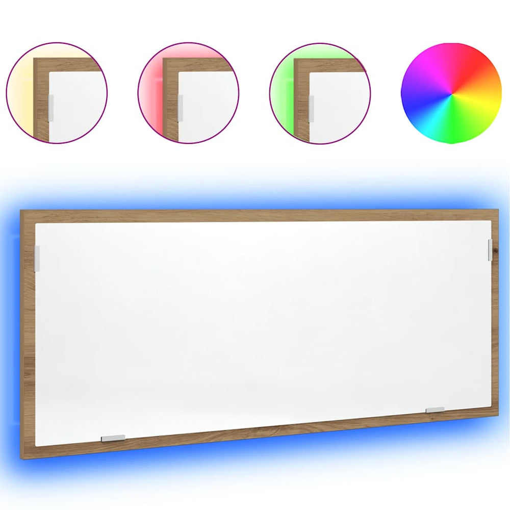 LED Badspiegel Artisan-Eiche 100cm