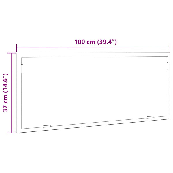 LED Badspiegel Artisan-Eiche 100cm