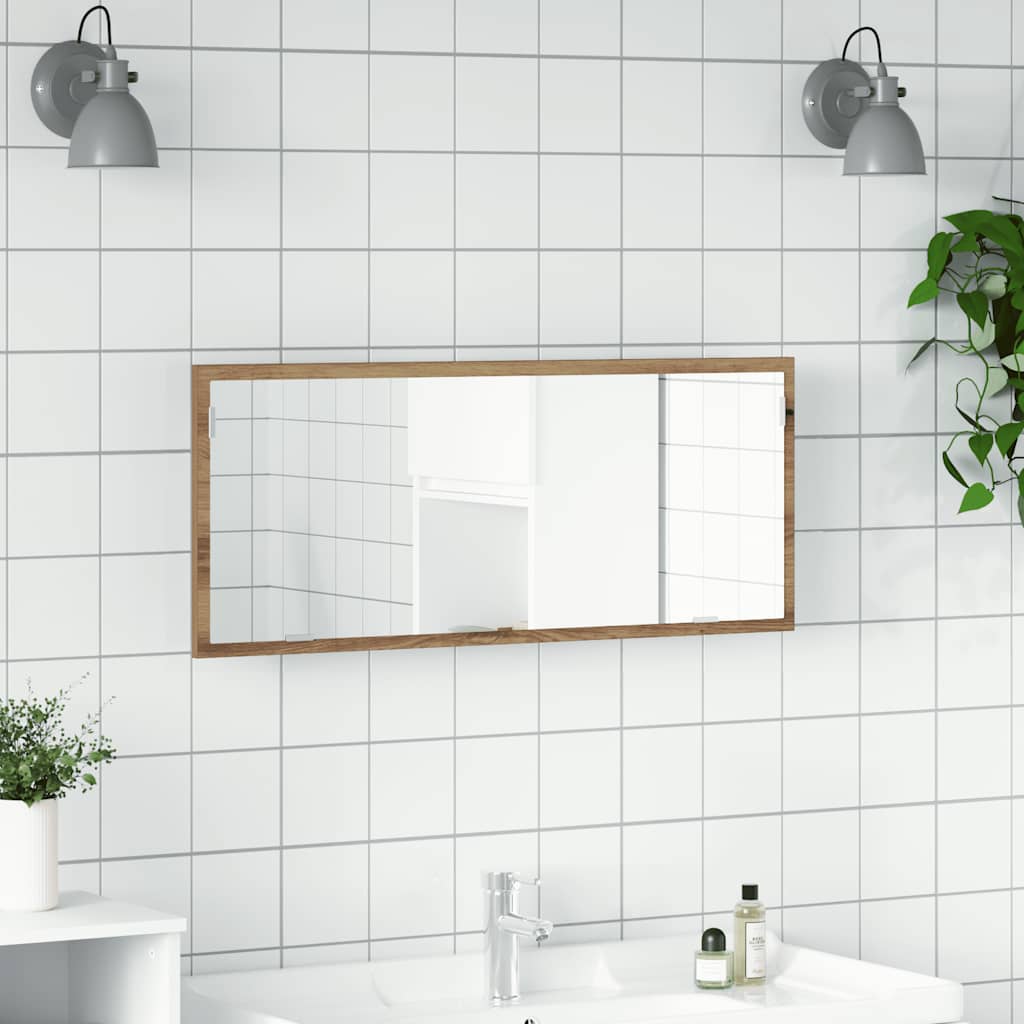 LED Badspiegel Artisan-Eiche 100cm