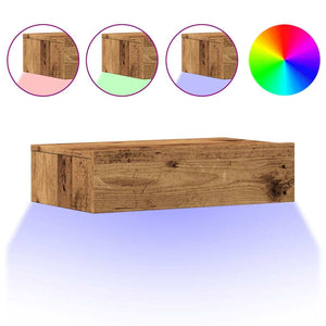 TV-Schrank mit LED Altholz-Optik 60cm