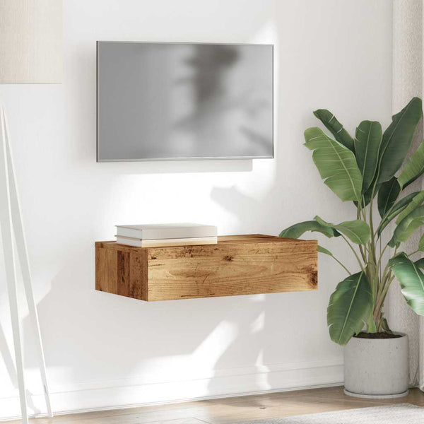 TV-Schrank mit LED Altholz-Optik 60cm