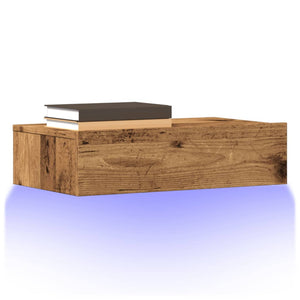 TV-Schrank mit LED Altholz-Optik 60cm