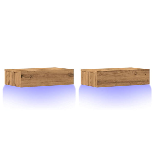 TV-Schränke mit LED Artisan-Eiche 2er-Set