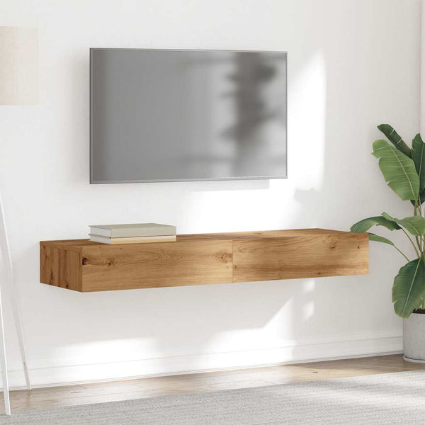 TV-Schränke mit LED Artisan-Eiche 2er-Set