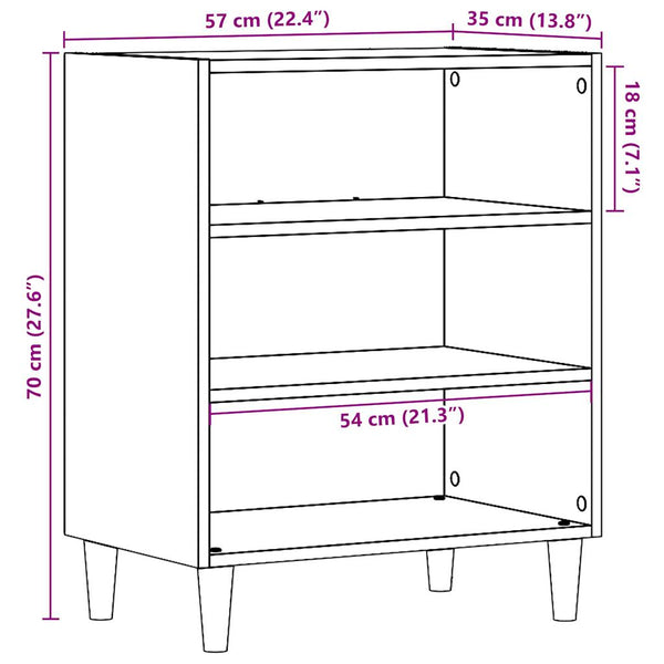 Sideboard Altholz-Optik 57x35x75 cm